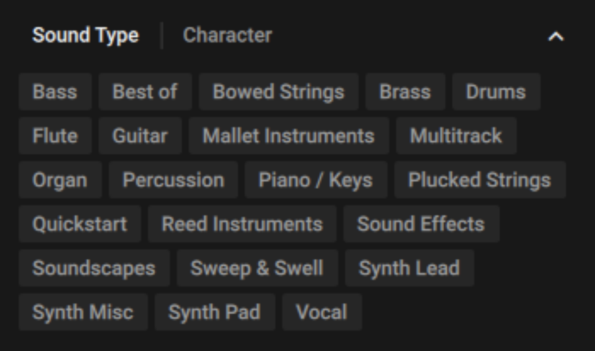 Filtering with tags
