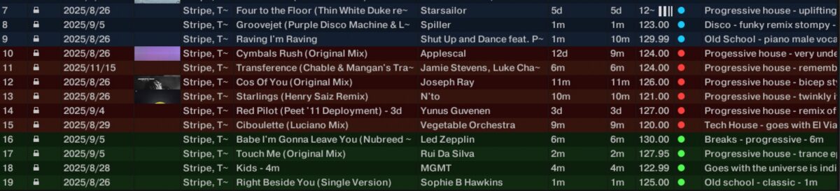 Color-code your tracks