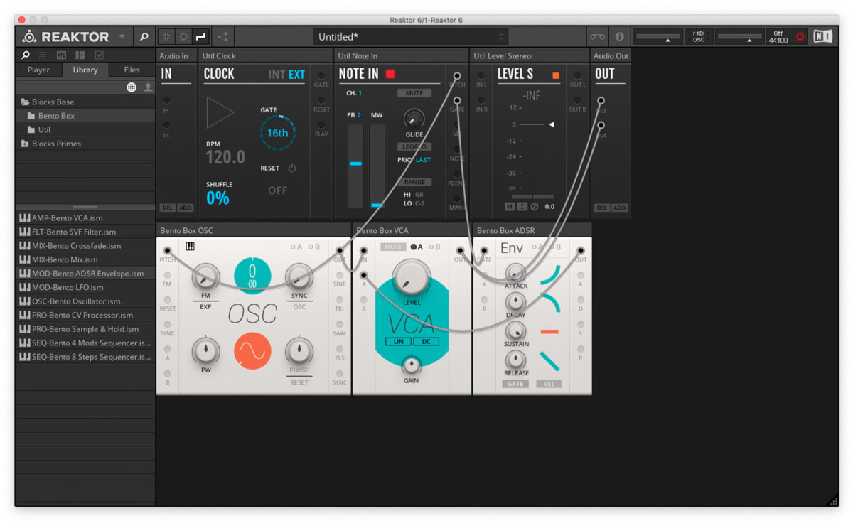 Now the envelope is acting as a modulation source for the amplifier