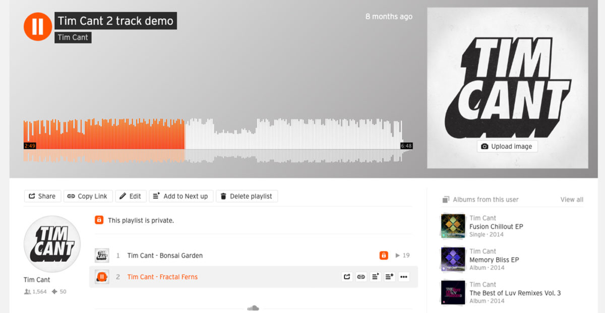 A private SoundCloud link is a convenient, secure way to send your music to labels