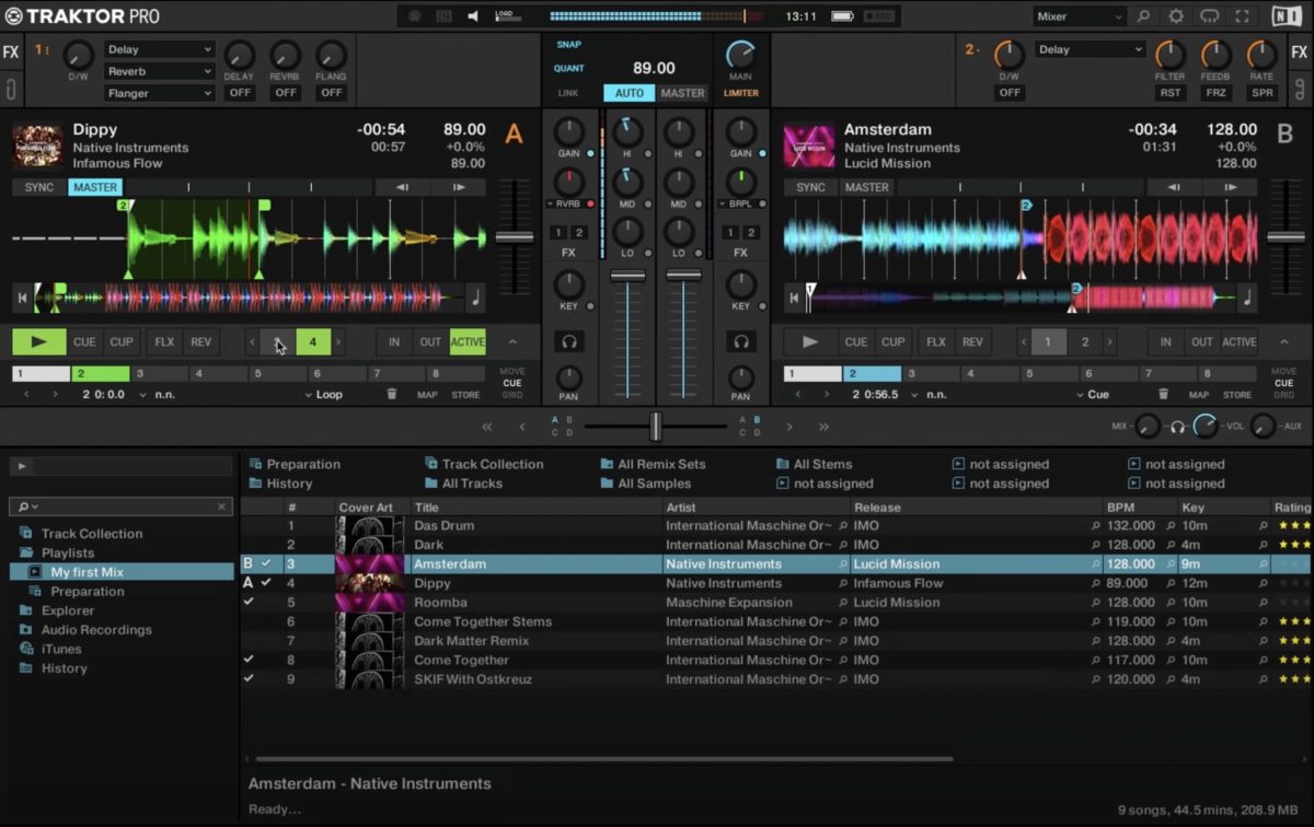 Build playlists in TRAKTOR by pulling tracks from your Collection or build playlists in other software like iTunes or Rekordbox, and import them into TRAKTOR
