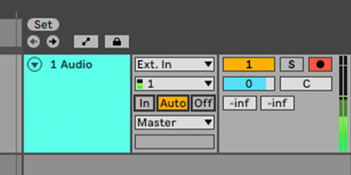 Monitoring an audio input in Ableton Live