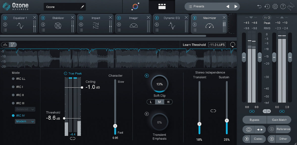 The Ozone Maximizer is the last step of your mastering chain