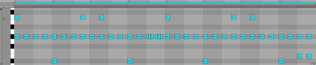 Four bars with snare fill
