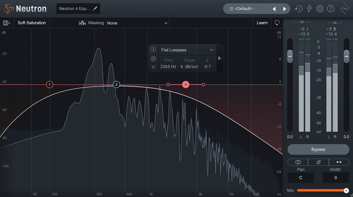 Low-pass filter in iZotope Neutron