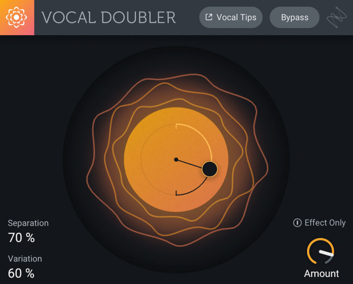 Vocals doubled with iZotope Vocal Doubler