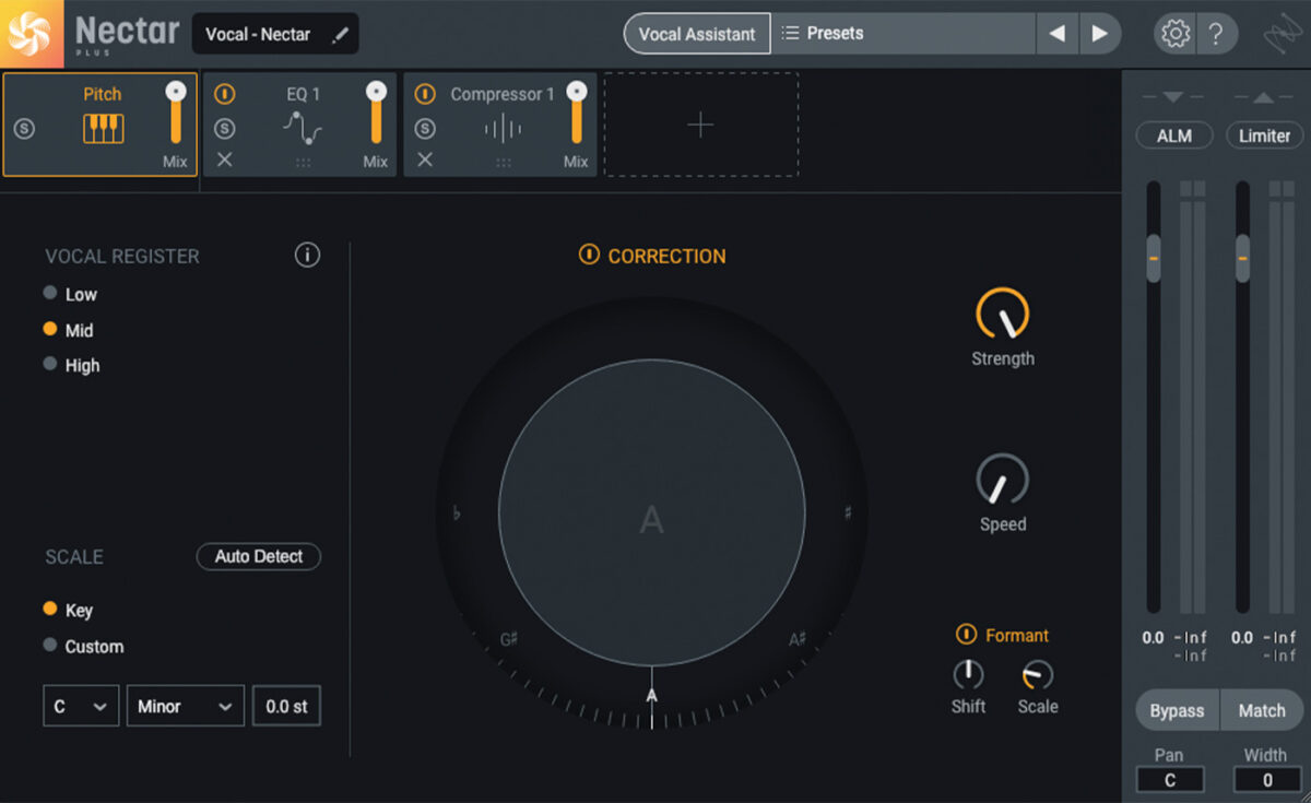 Turning down the pitch correction speed