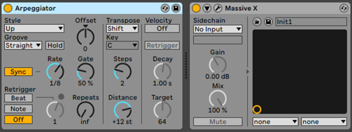 Applying an arpeggiator