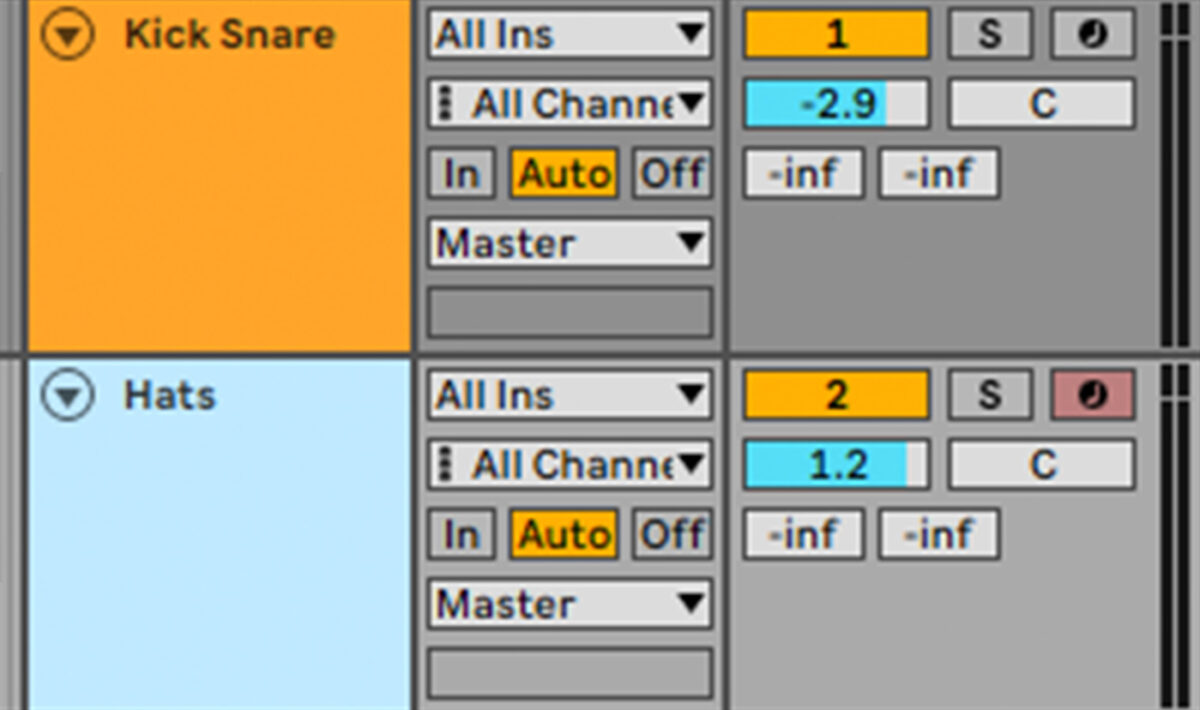 Balancing the kick snare and hat tracks