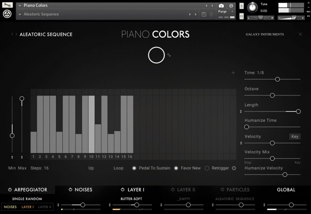 Adding percussion using PIANO COLORS