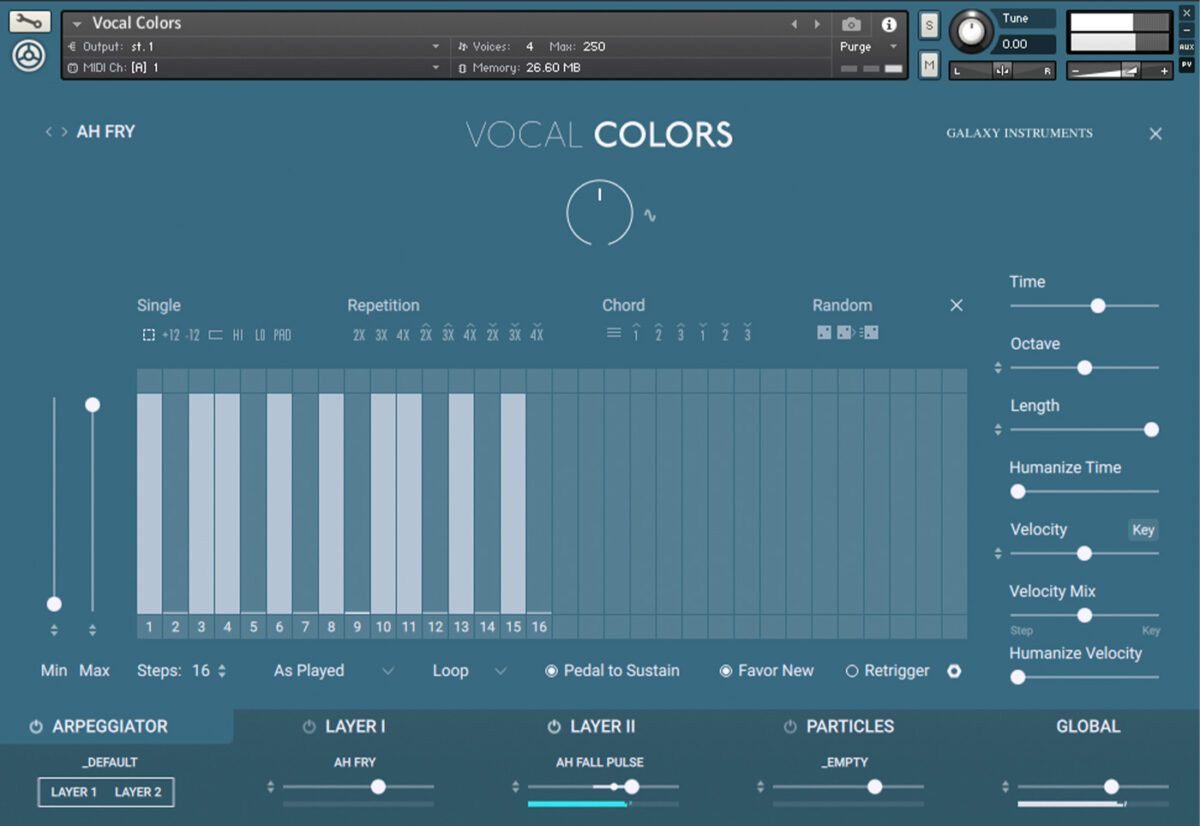 Adding backing vocals using VOCAL COLORS