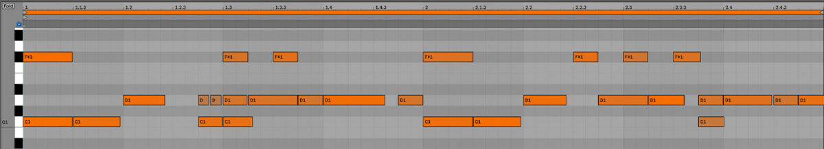 Ghost notes added to the drum pattern