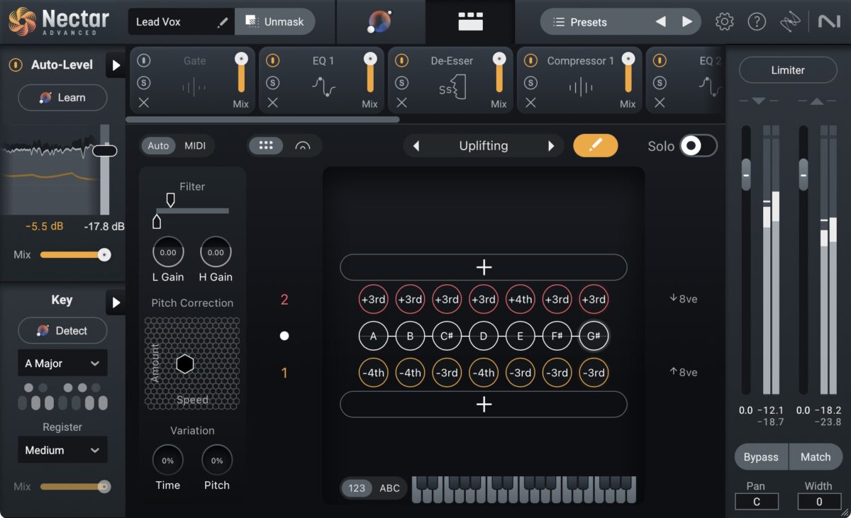 iZotope Nectar Voices module