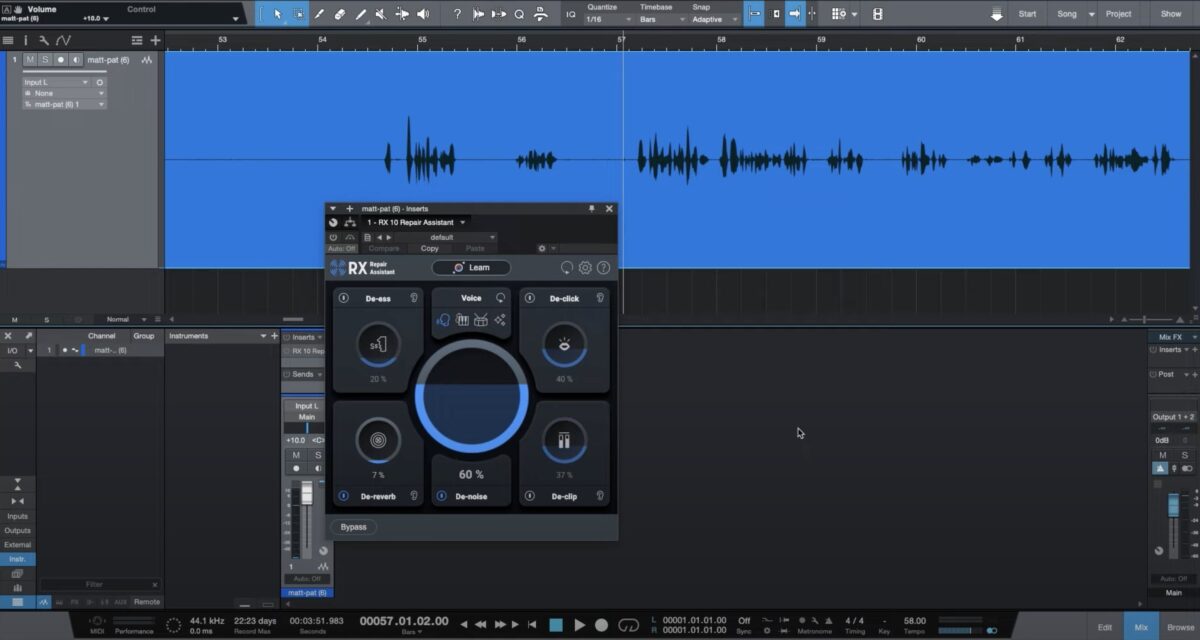 Editing a podcast in a DAW with iZotope RX Elements