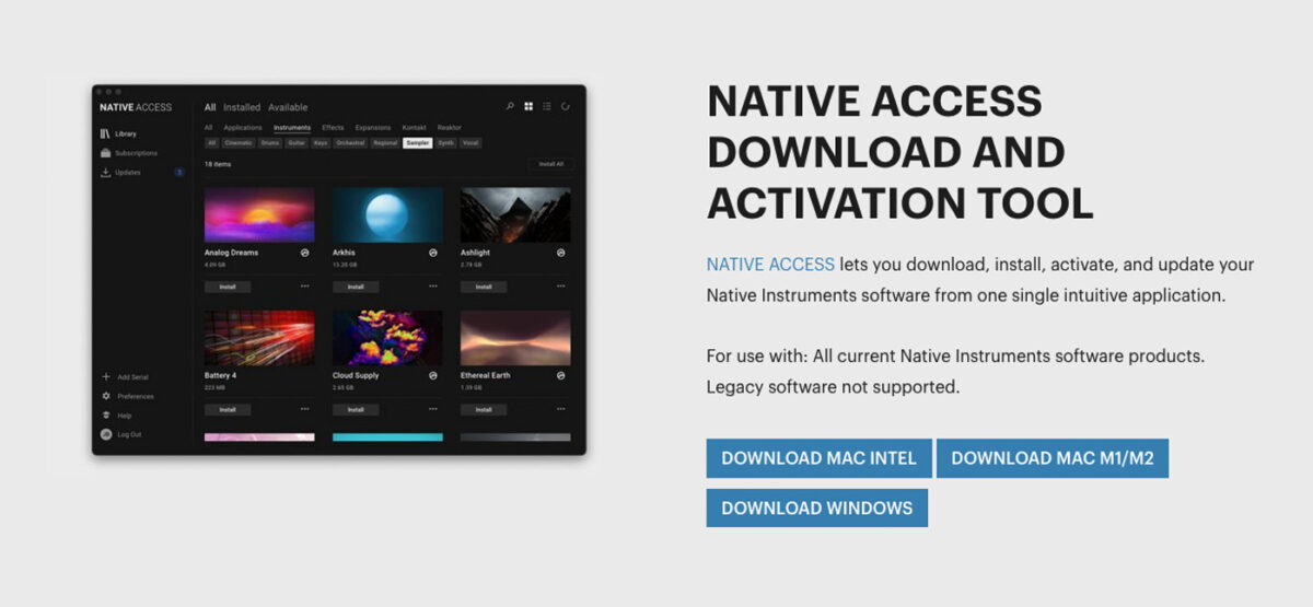 Native Access download links