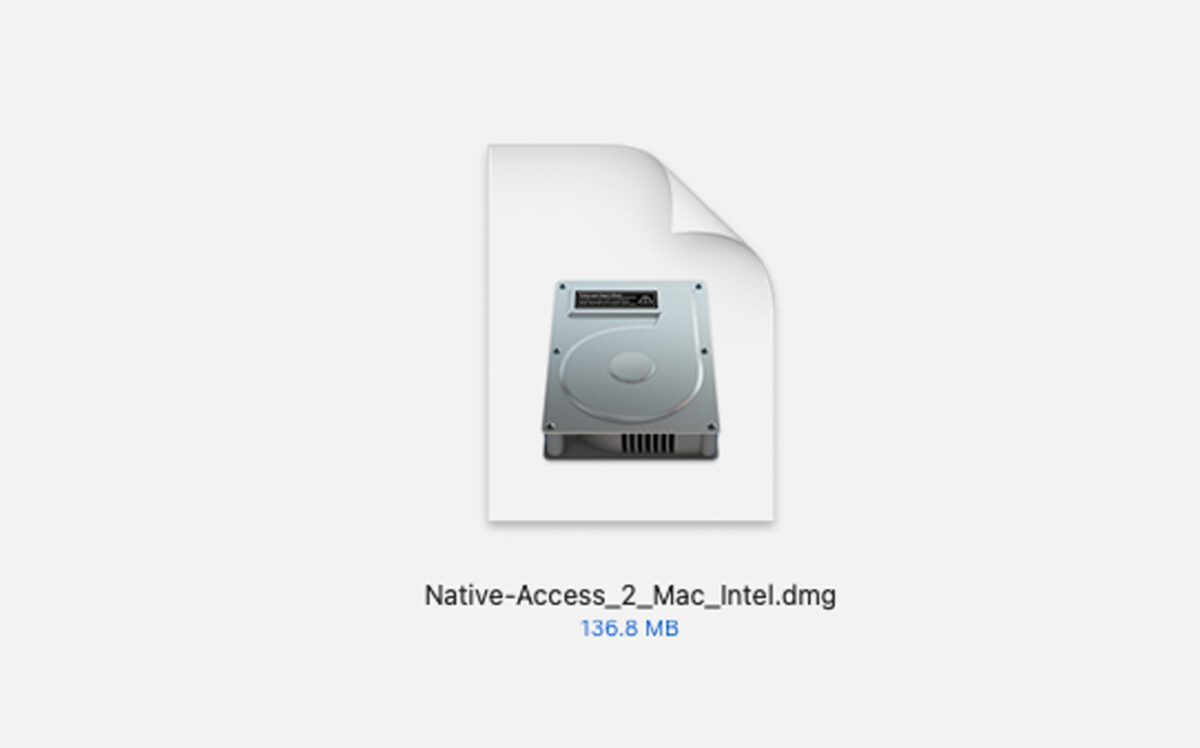 A downloaded Native Access installer