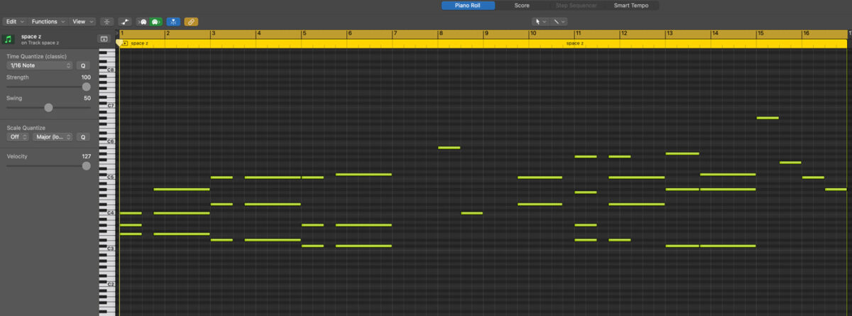 MIDI chord progression variation