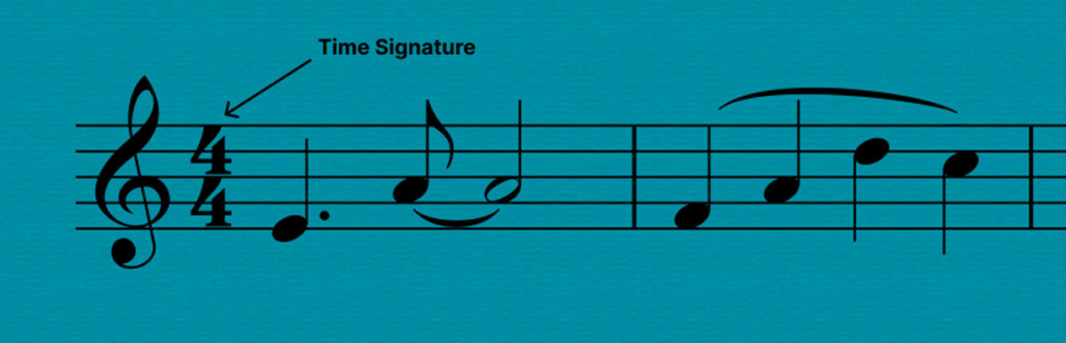 An example of a time signature in music