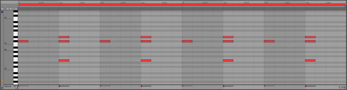 Kick and snare pattern