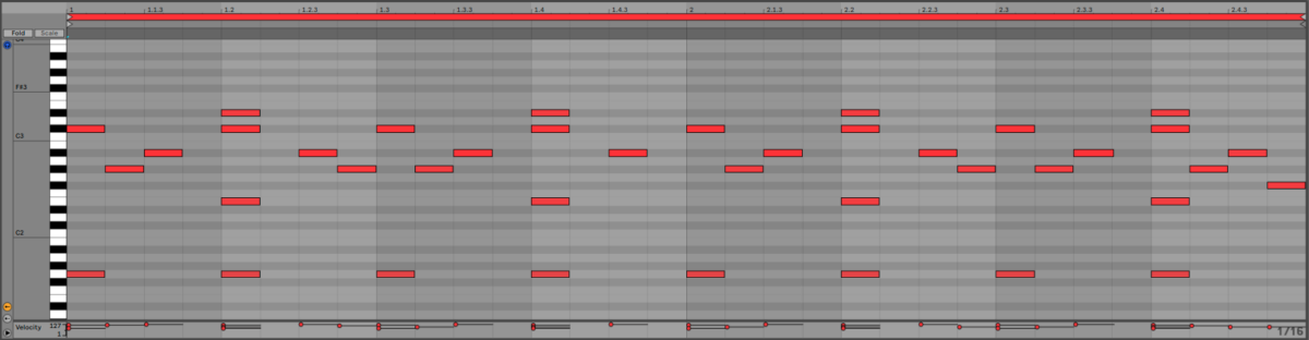 The full beat pattern