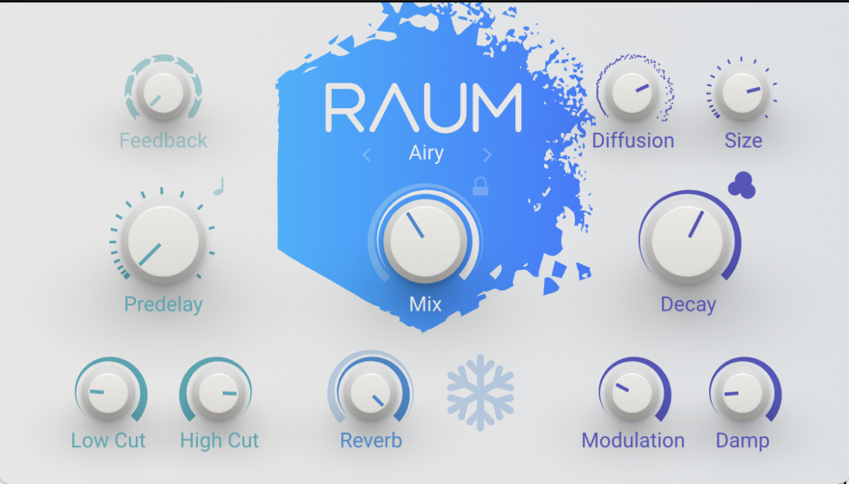 Raum reverb on the piano
