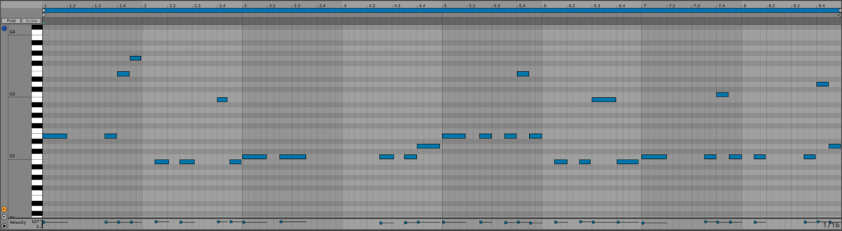 Bass MIDI pattern