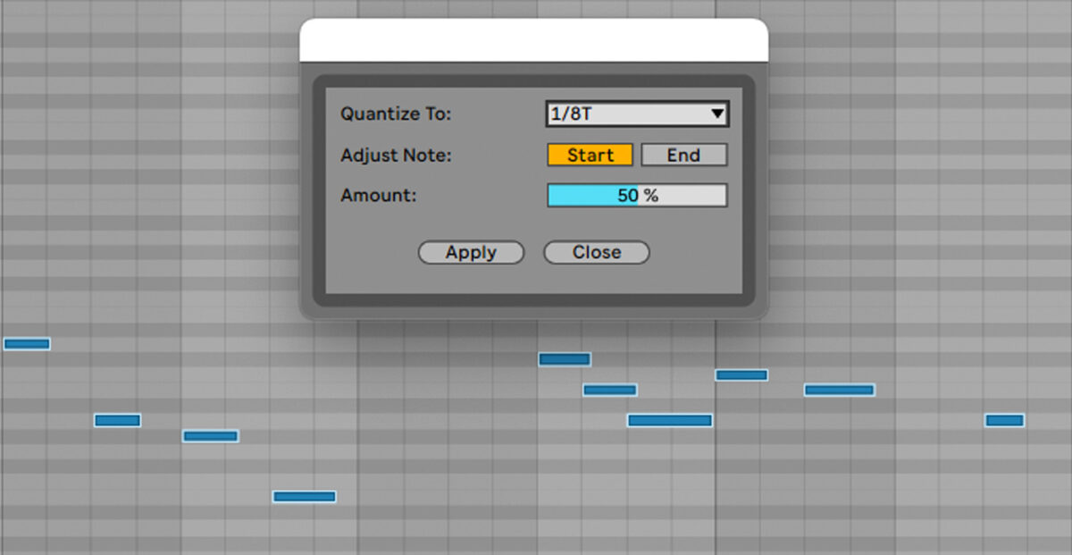 Quantizing using triplets in Ableton Live
