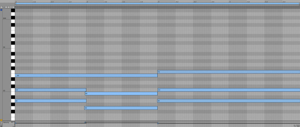 Layer one of the guitar channel