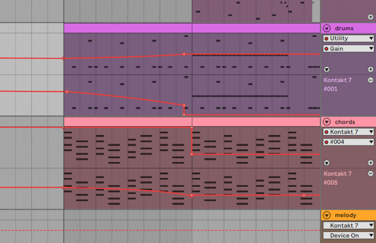 Automating effects on drums and chords