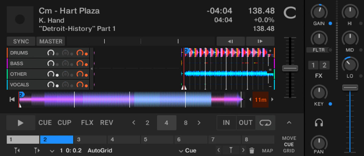 K. Hand instrumental track.