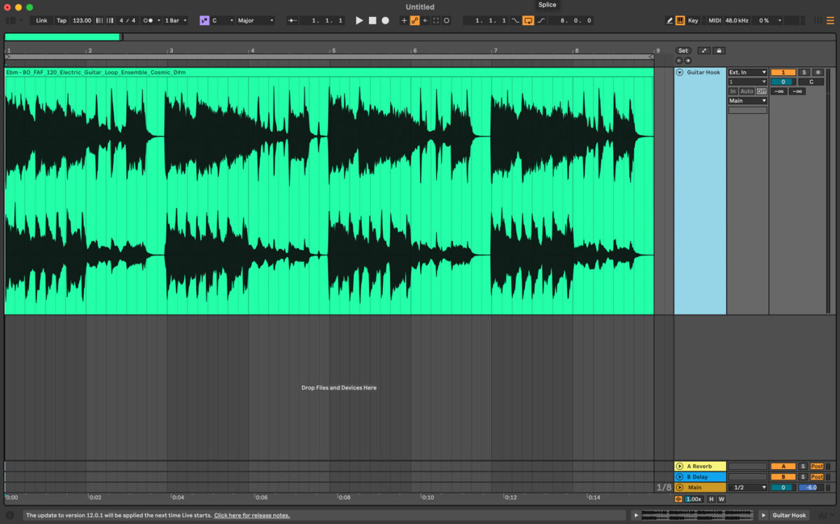 Sample loaded in Ableton Live