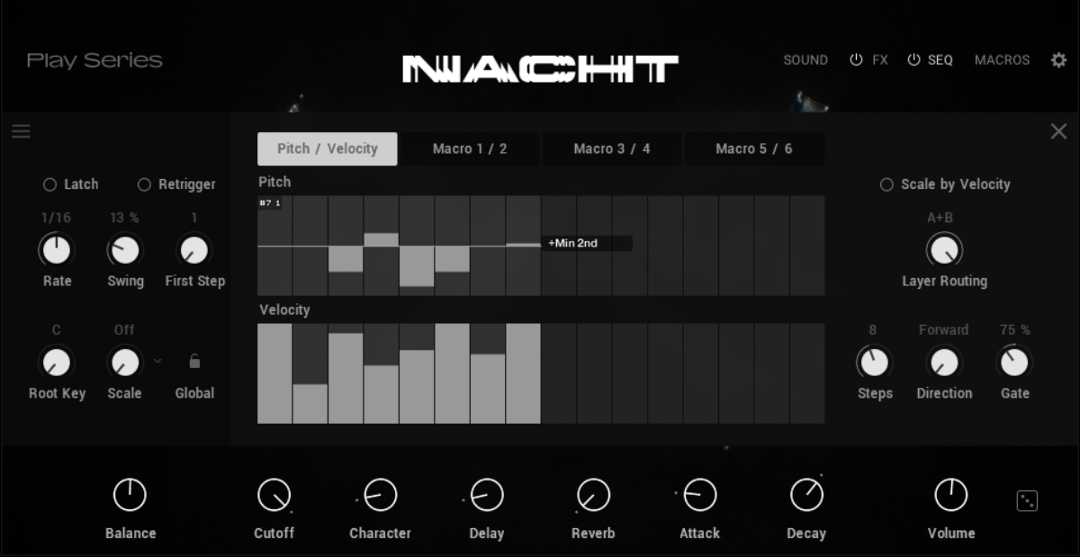 Adjusting the pitch sequencer