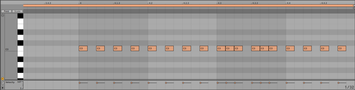 Sequencing the Snare Wrecking sample