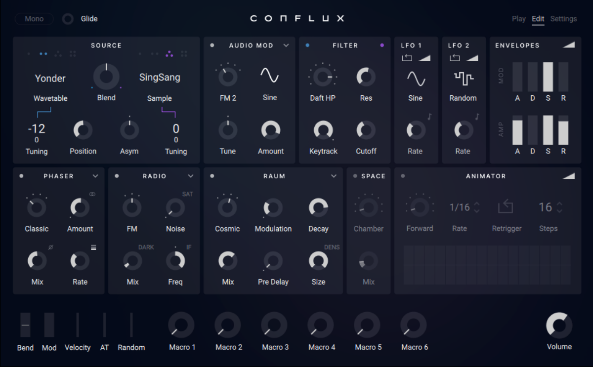 Creating a cosmic pad with Conflux