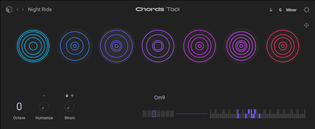 Chords tool interface