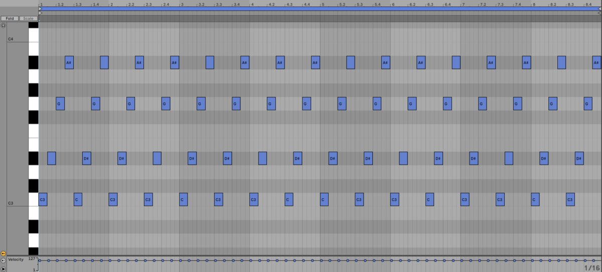 Duplicating out the arpeggiation