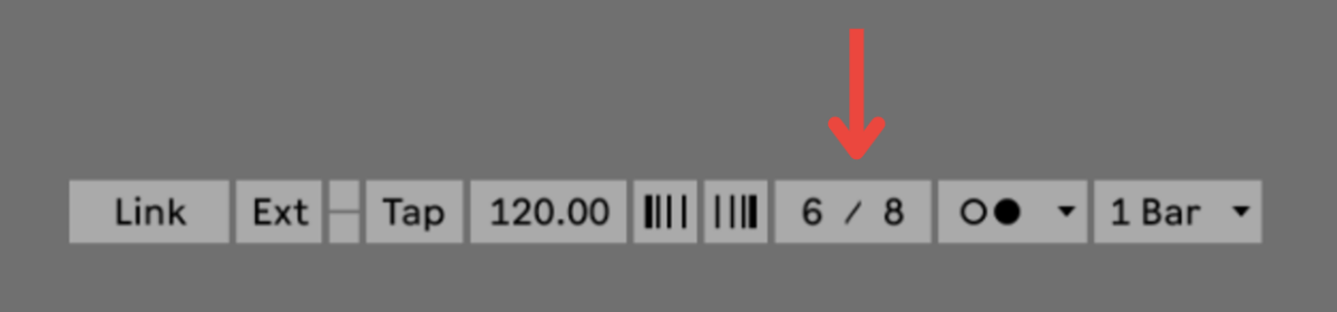 This is where you can change your time signature in your DAW of choice.