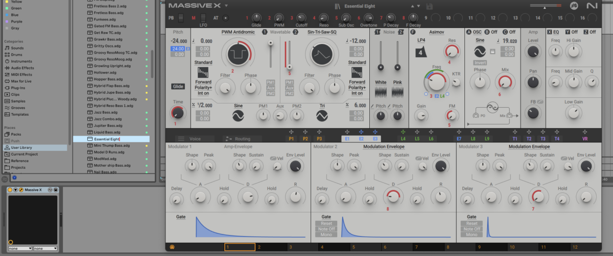 Adding a Massive X preset to Ableton Live’s User Library