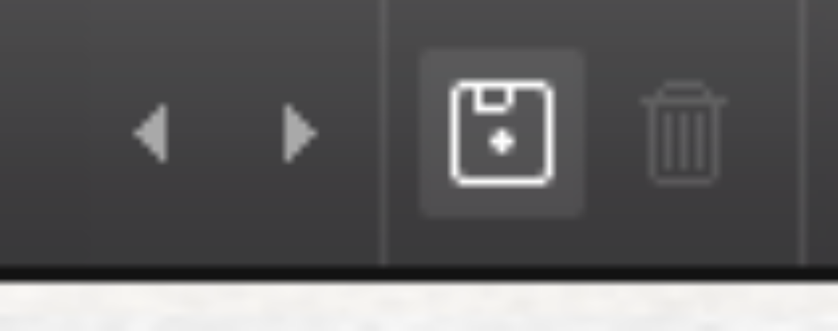 The floppy disk icon