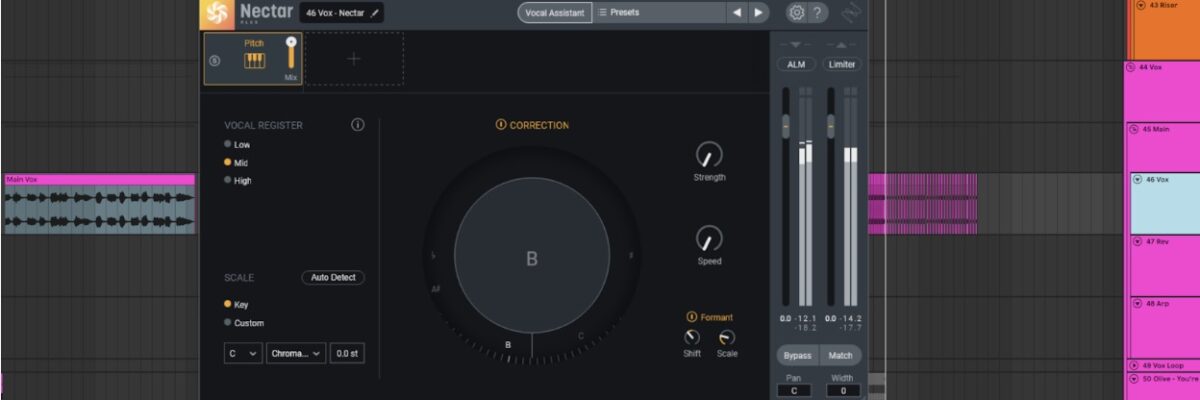 Fine-tuning the pitch using plugins like Nectar is just as essential as compression and dynamics to the overall cohesion of a track