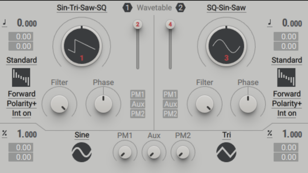 Turning up the second oscillator