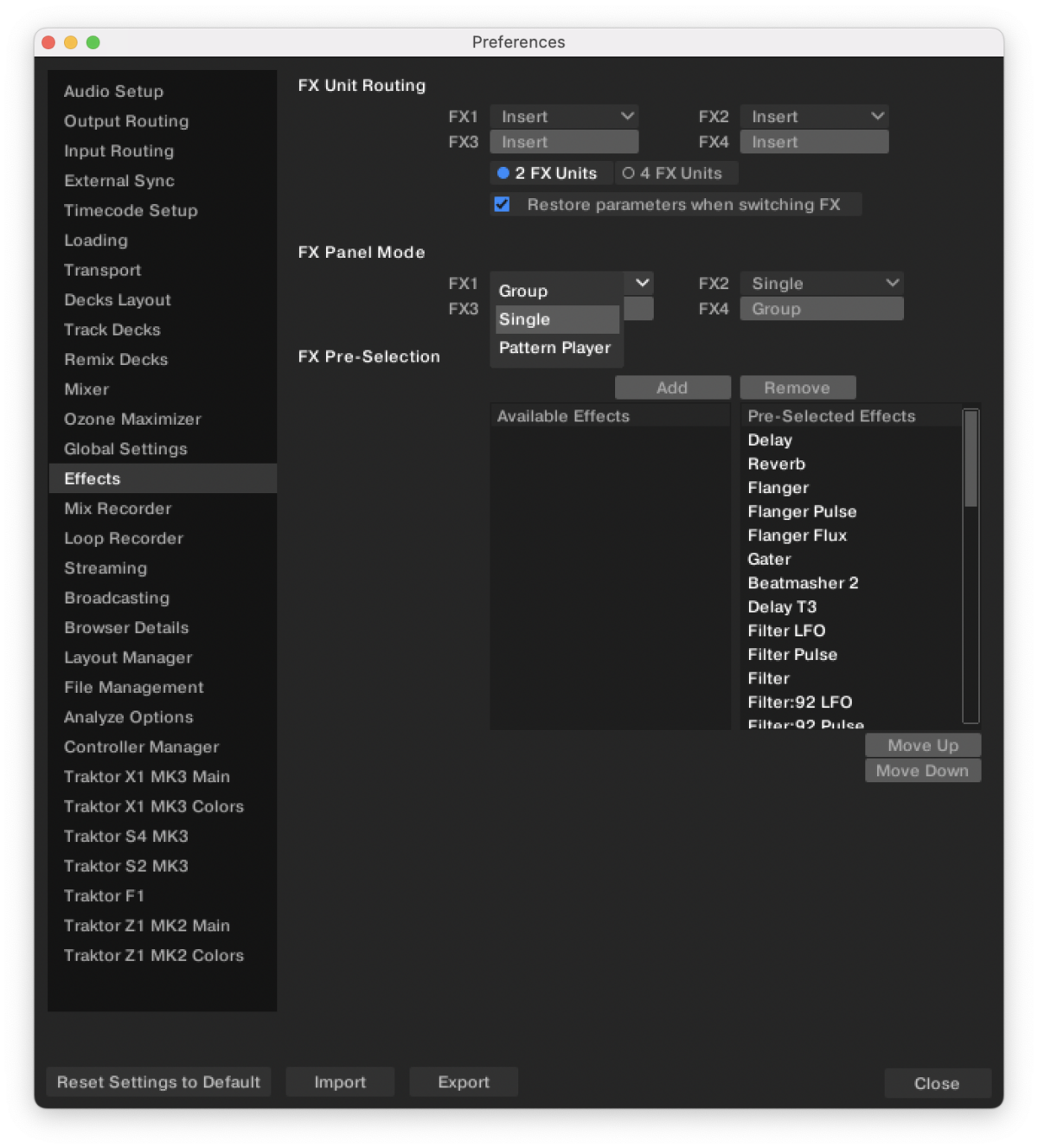 Delay loaded in FX Slot 1