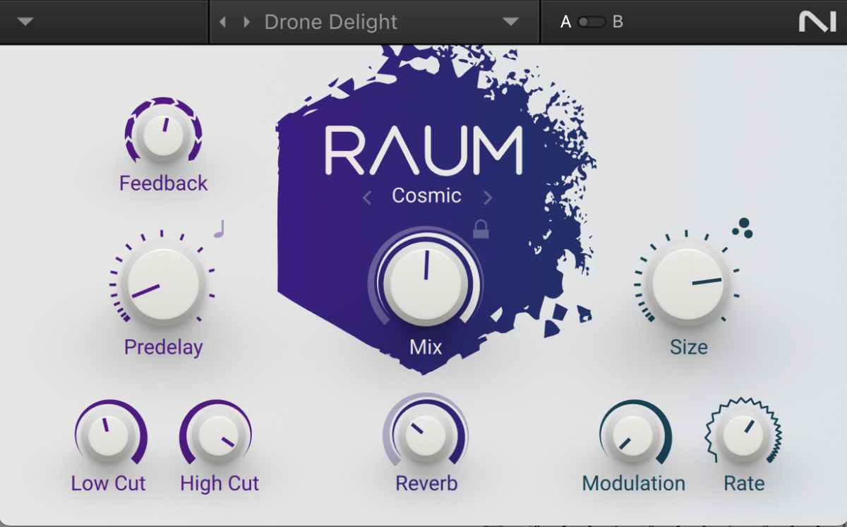 Turn the mix up to around 50% for a washed-out sound