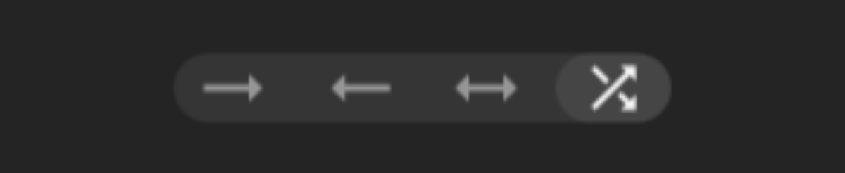 Selecting shuffle mode