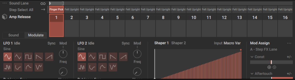 The Shaper panel