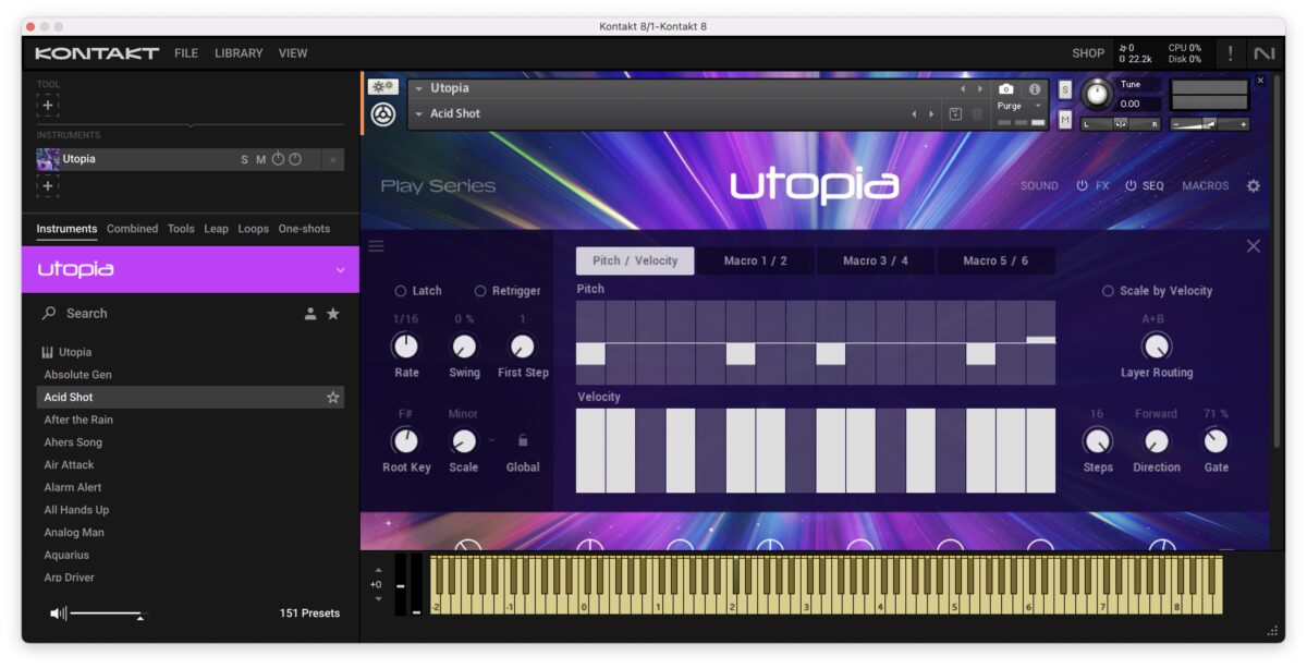 The Utopia Play Series instrument, included in Komplete