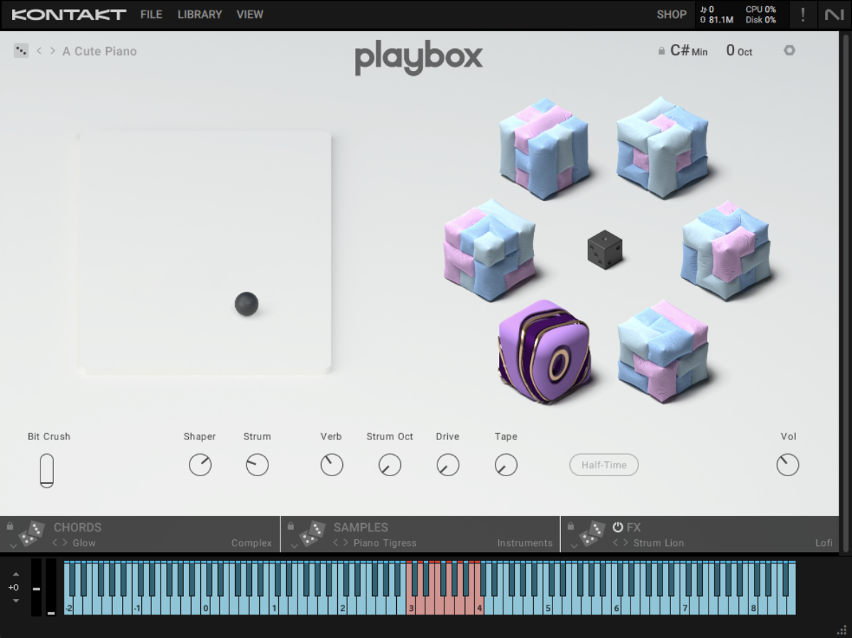 Kontakt’s Keyboard panel