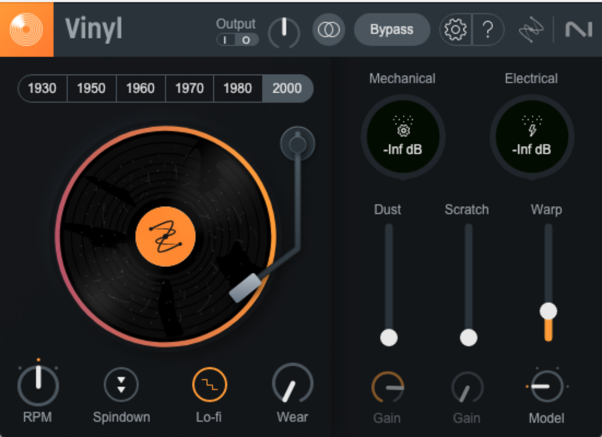 The “Lo-fi” button on Vinyl will add a signature bitcrushed sound to the group