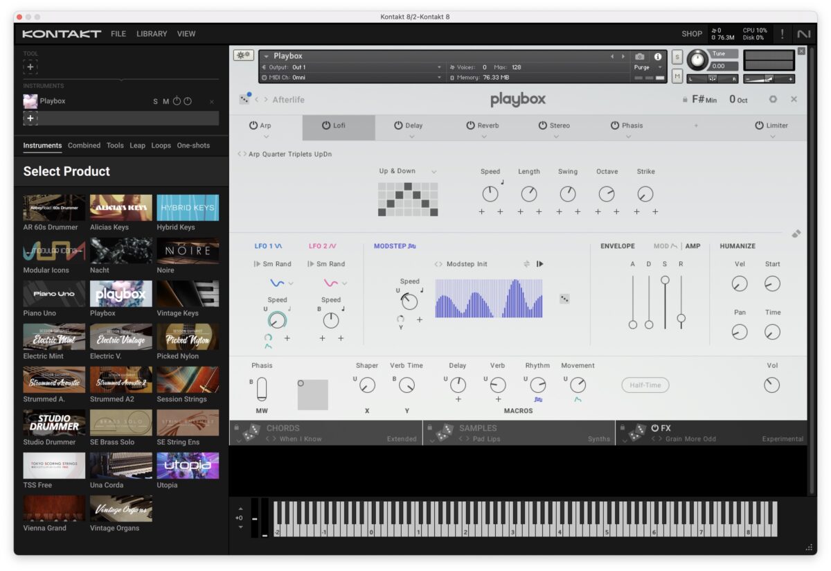 Arpeggiator in Playbox