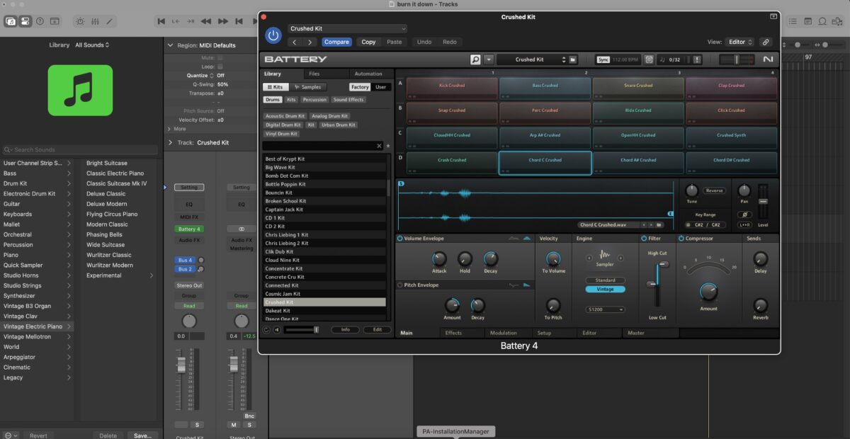 Using Battery in a session